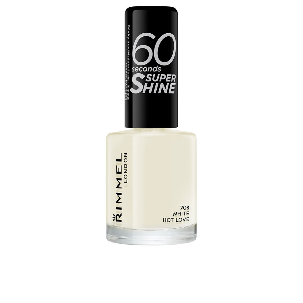 Rimmel London 60 Seconds Super Shine Nail Polish #703-White Hot Love 8 Ml