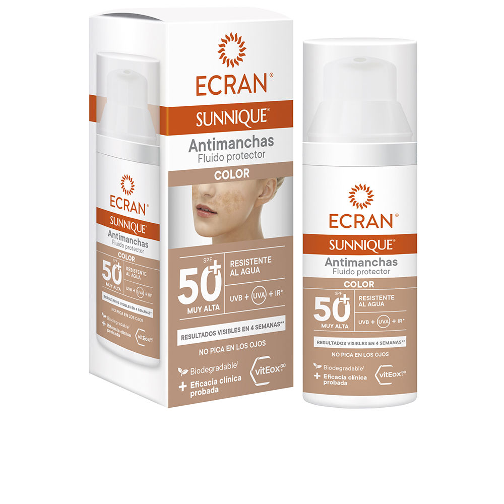 Ecran Sunnique Anti-Stain Facial Color Spf50+ 50 Ml
