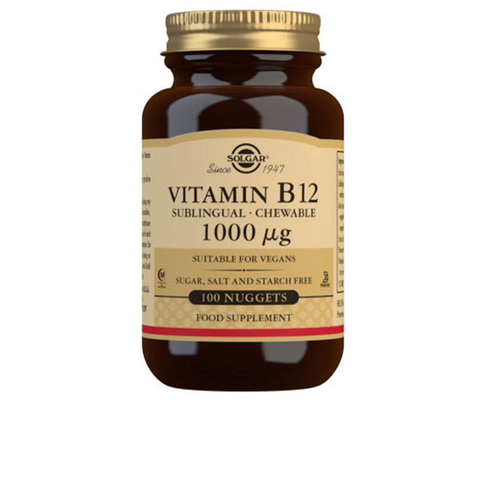 Solgar Vitamina B12 1000mcg. Cianocobalamina Cápsulas Mastic 100 U