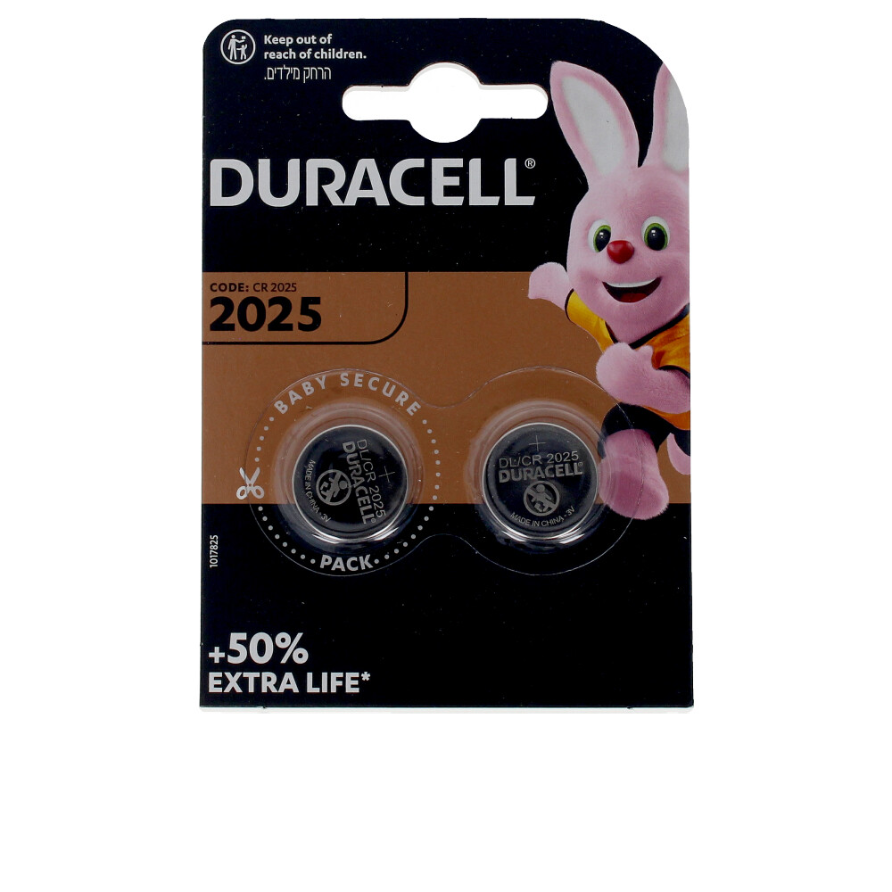 Duracell Button Lithium 3v 2025 Dl/Cr2025 Batteries Pack X 2 U