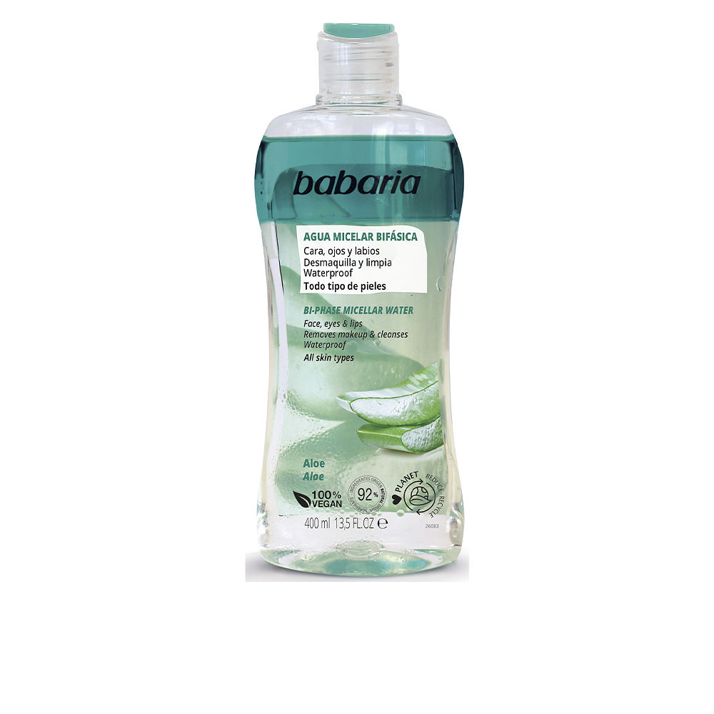 Babaria Biphase Makeup Remover Micellar Water Aloe Vera 400 Ml