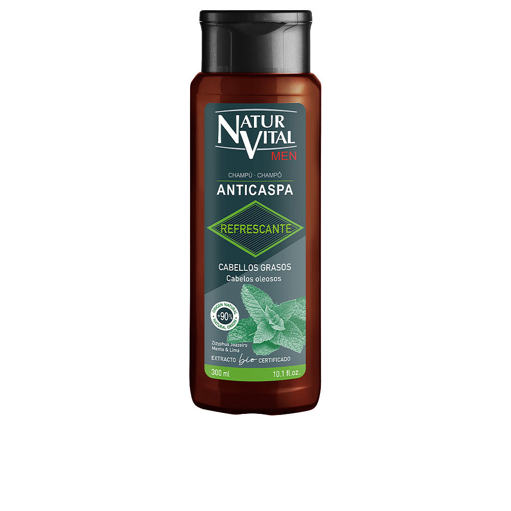 Natur Vital Men Refreshing Anti-Dandruff Shampoo For Oily Hair 300 Ml