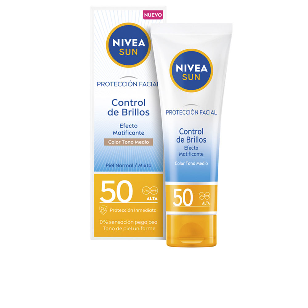 Nivea Sun Control Shine Medium Mattifying Facial Spf50 40 Ml