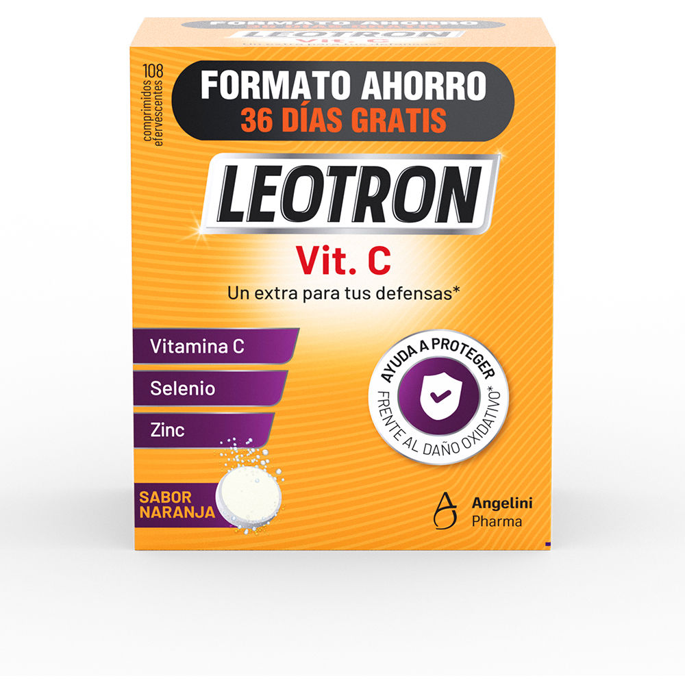 Leotron Vitamin C Triple Action Effervescent Tablets 72 + 36 As A Gift #Orange 54 U
