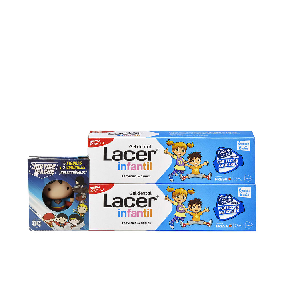 Lacer Children Dental Gel Strawberry Duo + Gift 2 X 75 Ml 2 U