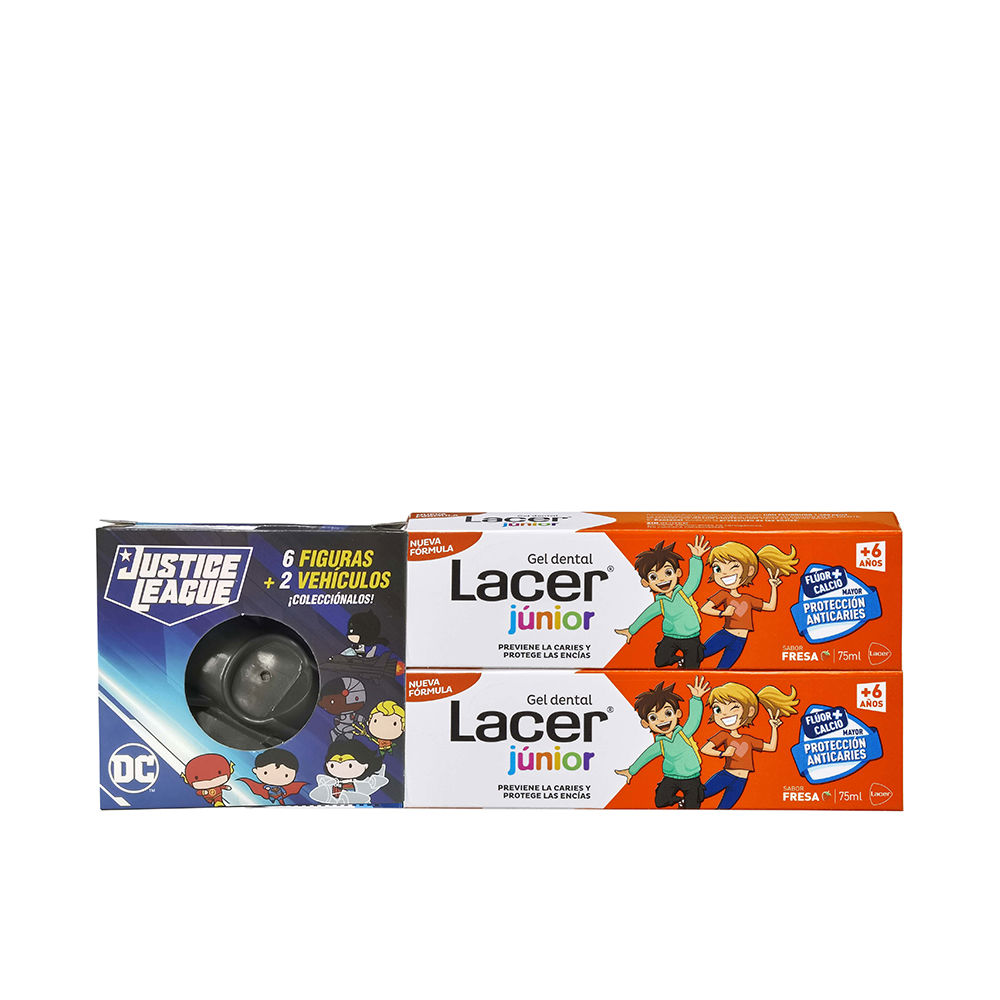 Lacer Junior Dental Gel Strawberry Duo + Gift 2 X 75 Ml 2 U
