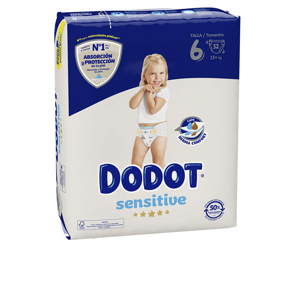 Dodot Sensitive Size 6 Diapers +13 Kg 32 U