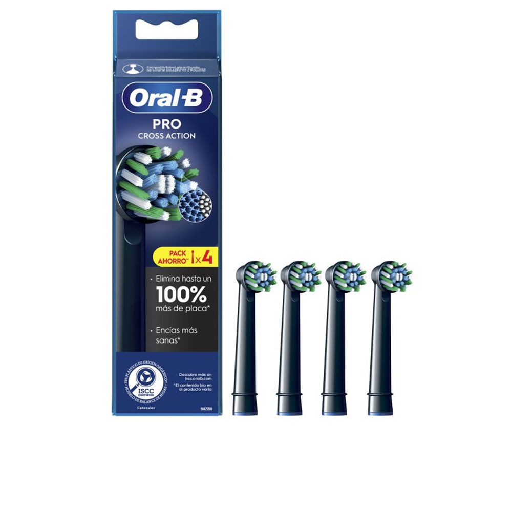 Oral-B Pro Cross Action Heads #Black 4 Pcs