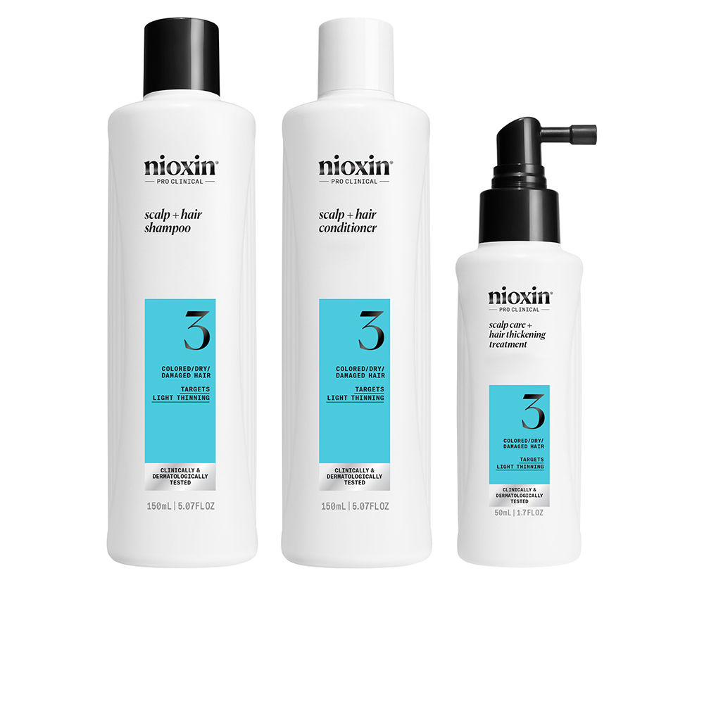Nioxin System 3 - Kit - Treatment For Colored Hair With Mild Thinning 3 Units