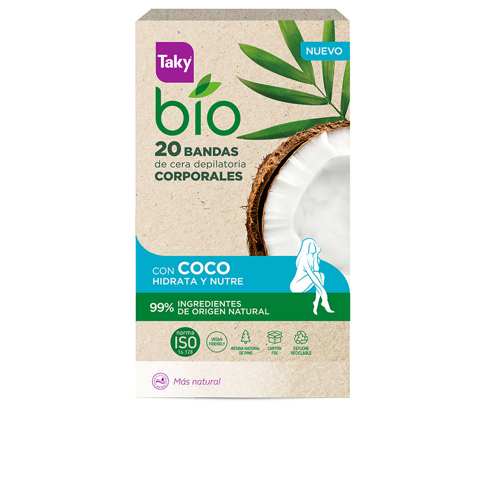 Taky Bio Coco Depilatory Body Wax Strips 20 Units