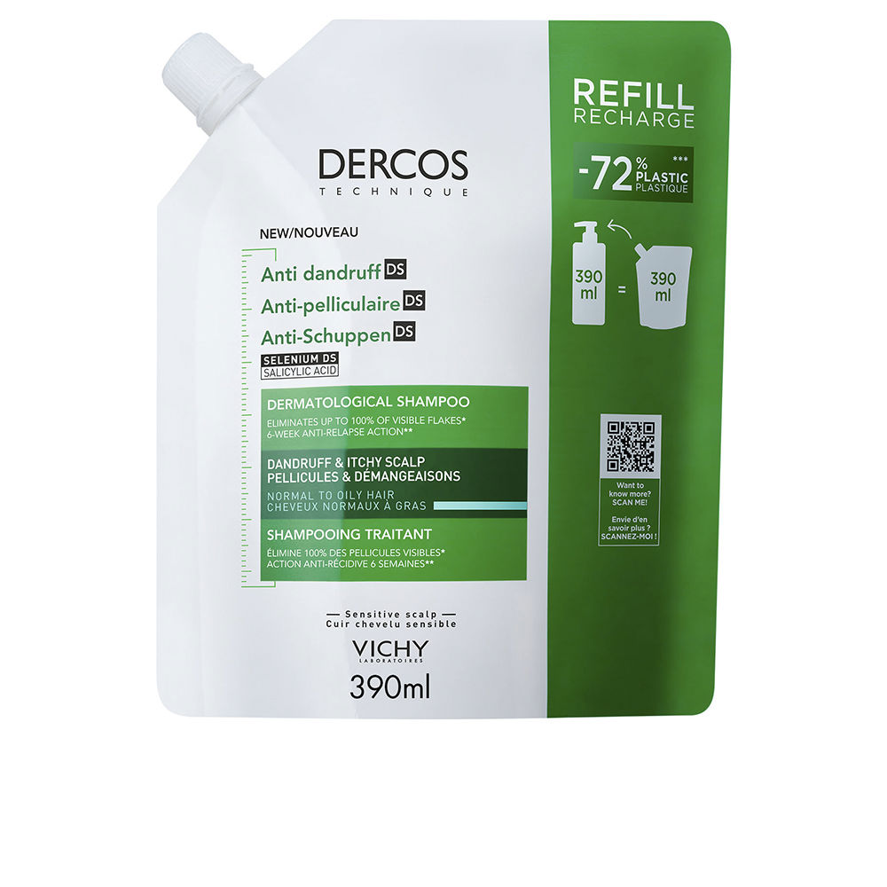 Vichy Dercos Anti-Dandruff For Oily Hair Refill 390 Ml