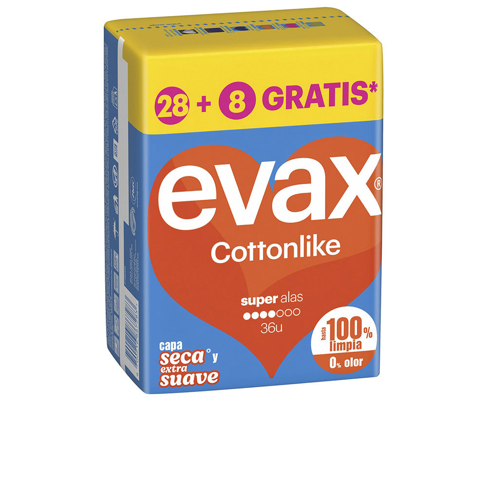 Evax Cottonlike Super Wings Pads 36 U
