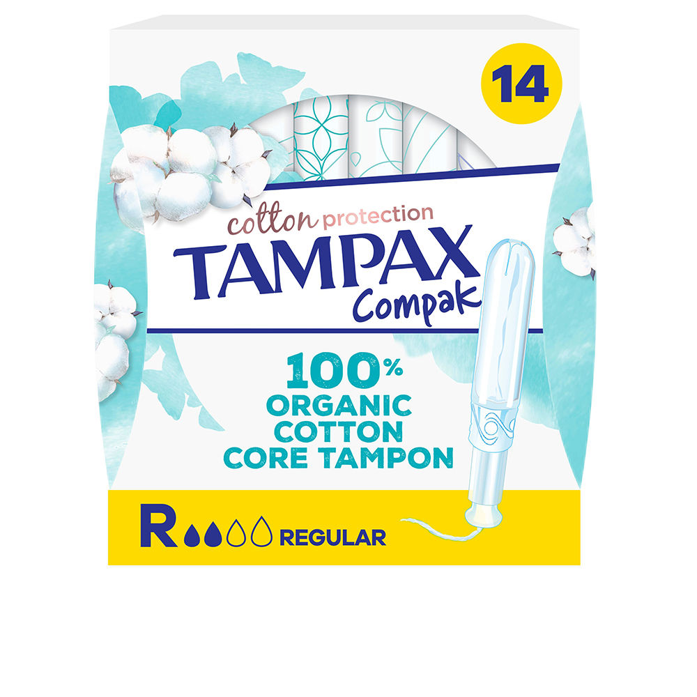 Tampax 100% Organic Cotton Regular Cap 14 Units