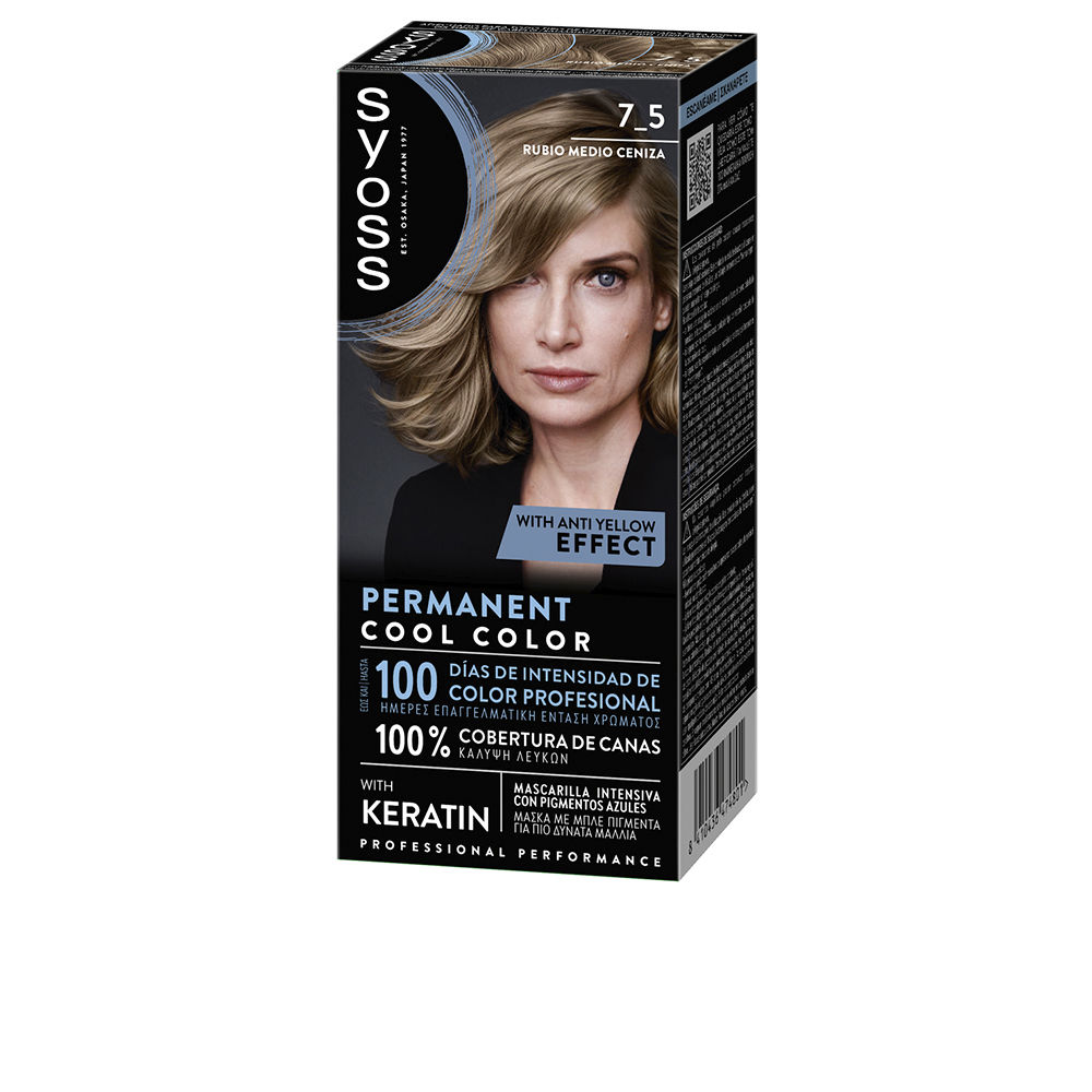 Syoss Permanent Cool Color #7.5-Rubio Medio Ceniza 1 U