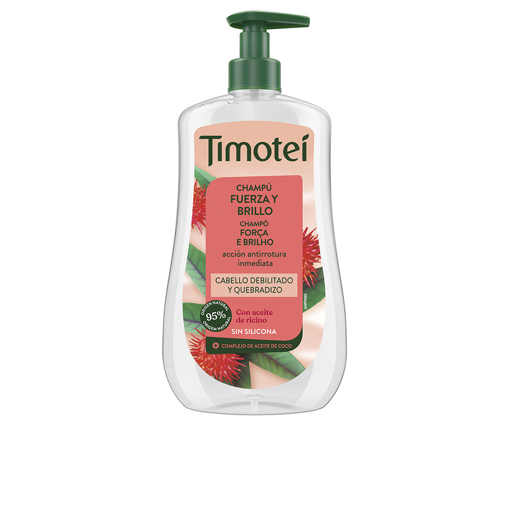 Timotei Strength And Shine Shampoo With Castor And Coconut Oil For Weak And Brittle Hair 600 Ml