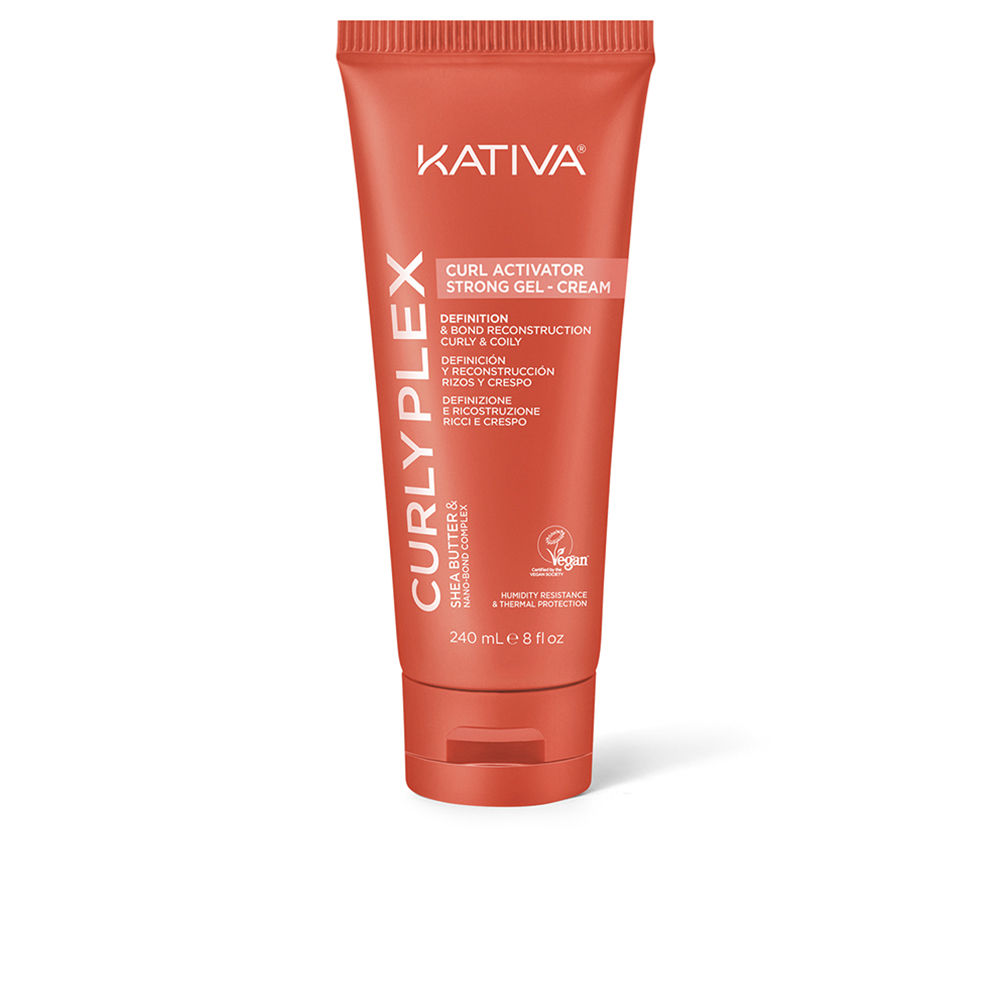 Kativa Curly Plex Curl Gel Cream Curl Activator Strong Hold 240 Ml