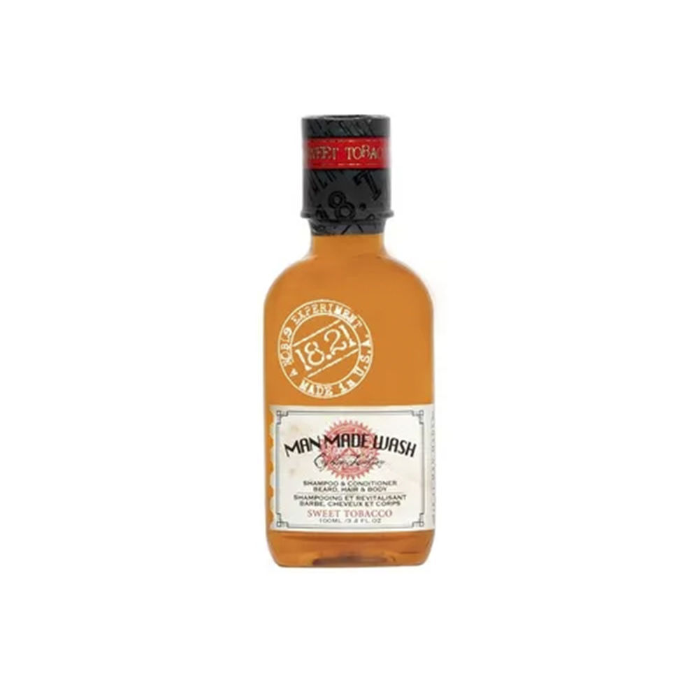 18.21 Man Made Man Made Wash Shampoo Gel 3 In 1 Sweet Tobacco 100 Ml