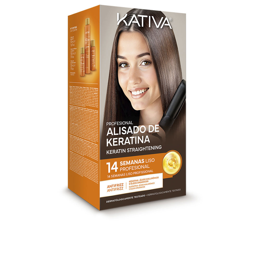 Kativa Professional Brazilian Keratin Straightening Kit 4 Pc