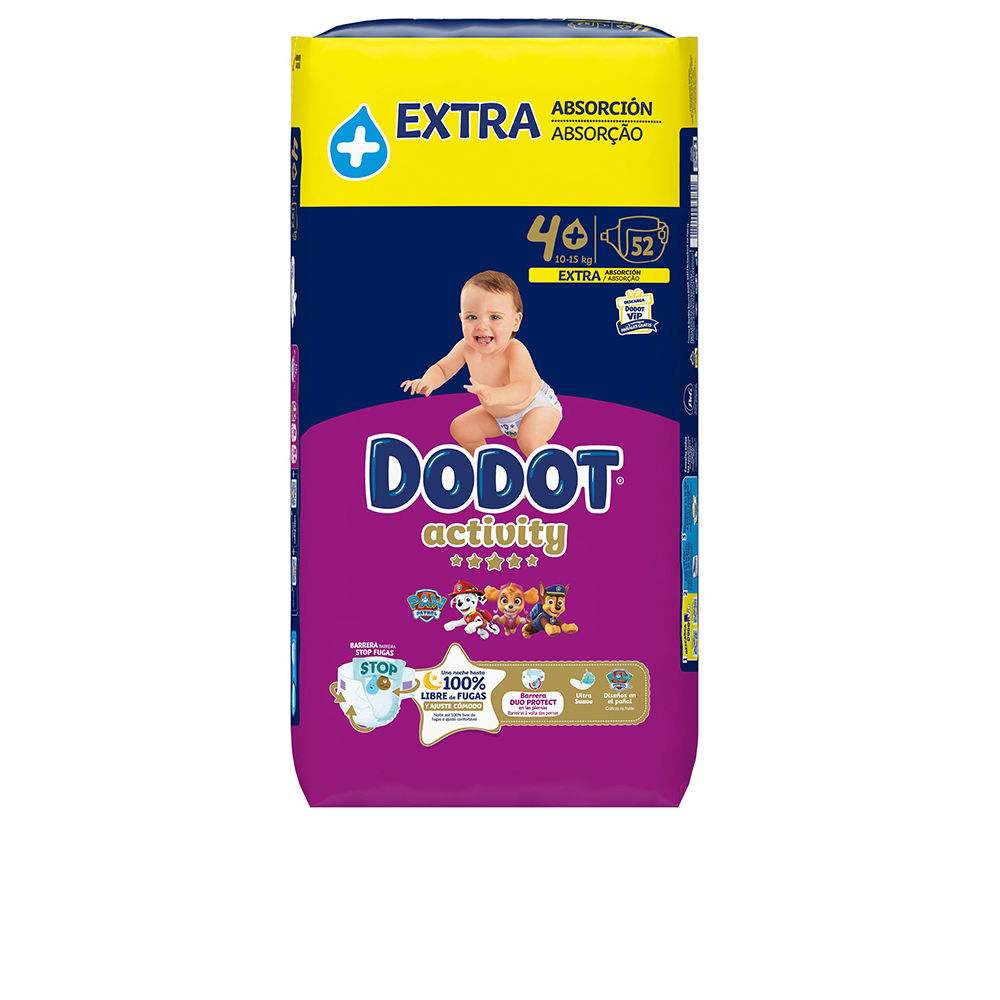 Dodot Activity Extra Size 4 Diapers 10-15 Kg 52 Units