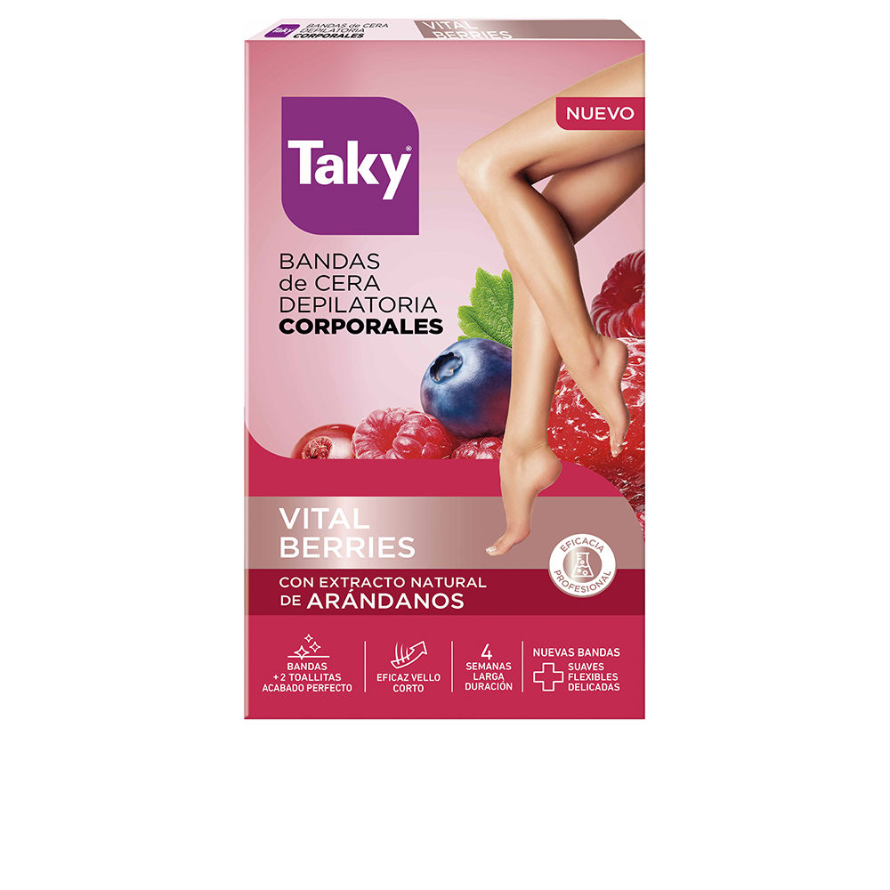 Taky Red Fruits Body Wax Strips For Hair Removal 16 Units