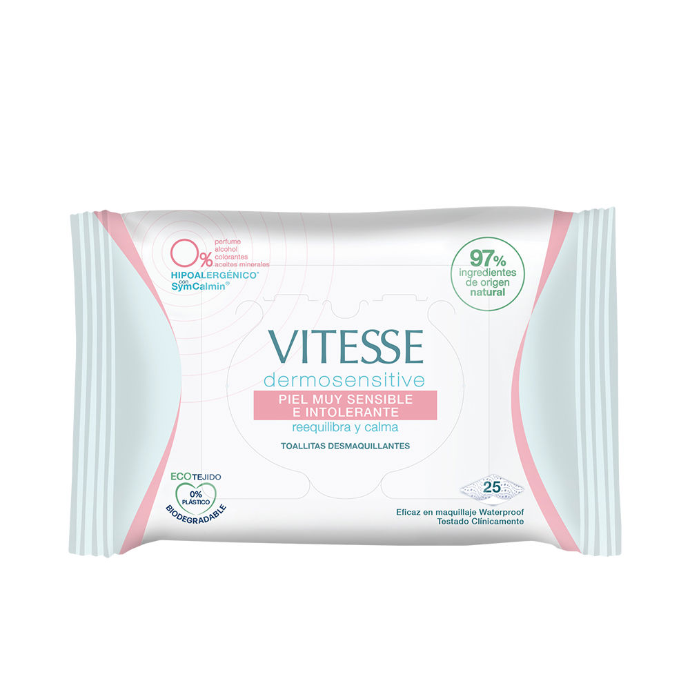 Vitesse Dermosensitive Makeup Remover Wipes Rebalance And Soothe 25 Units