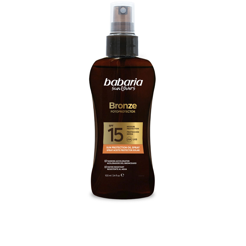 Babaria Sun Lovers Bronze Spray Aceite Protector Solar Spf15 100 Ml