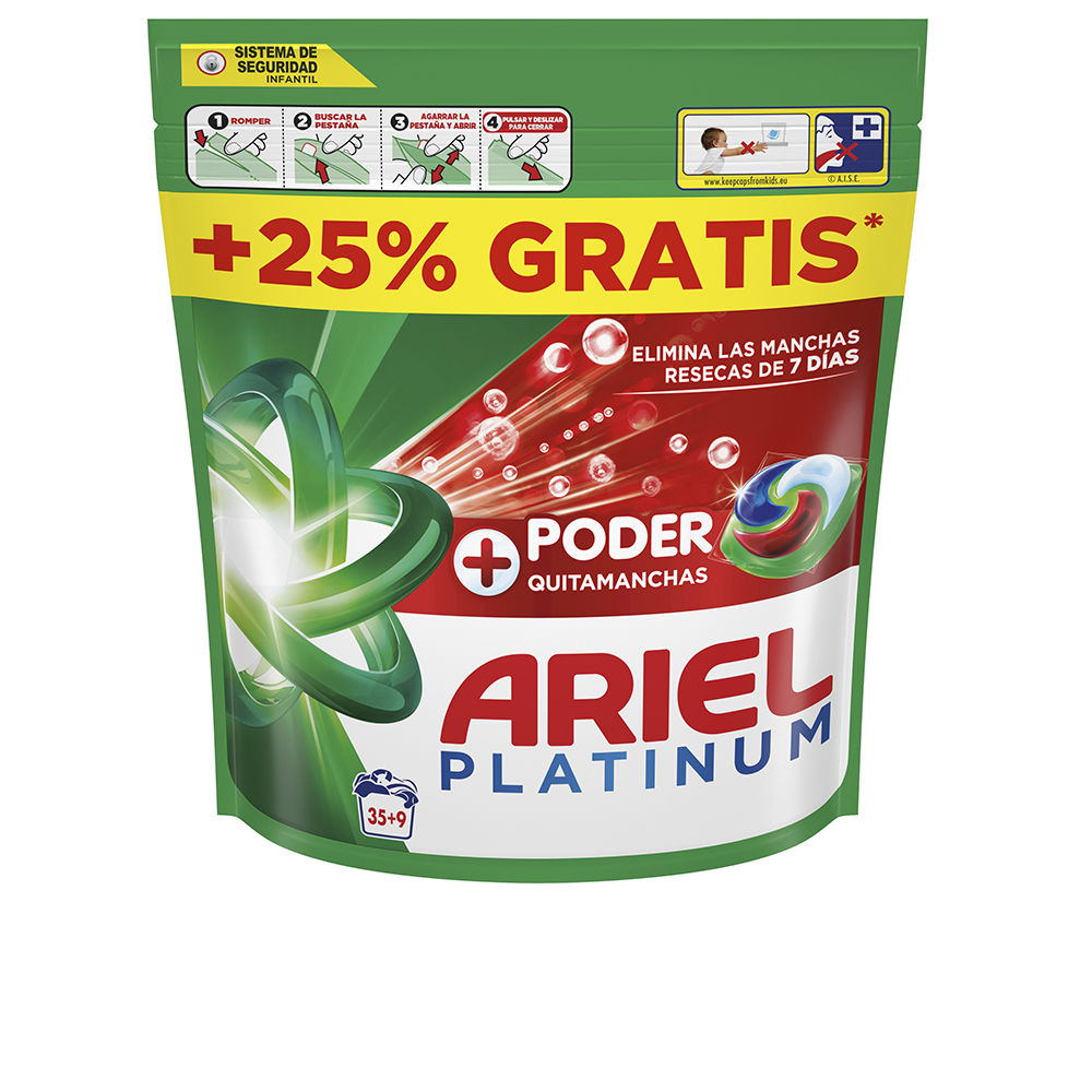 Ariel Platinum Poder Quitamanchas Detergente 44 Cápsulas