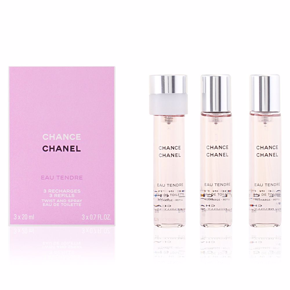 Chanel Chance Eau Tendre Eau De Toilette Twist & Spray 3 Refills 3 X 20 Ml