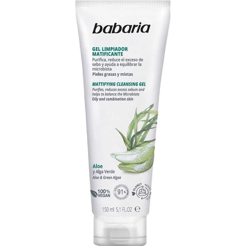Babaria Aloe Vera Mattifying Facial Cleansing Gel 150 Ml