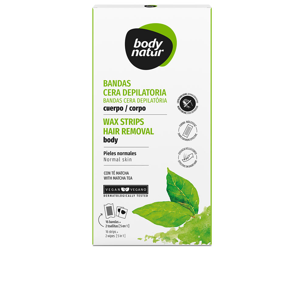 Body Natur Bands Depilatory Wax Body Matcha Tea 16 U