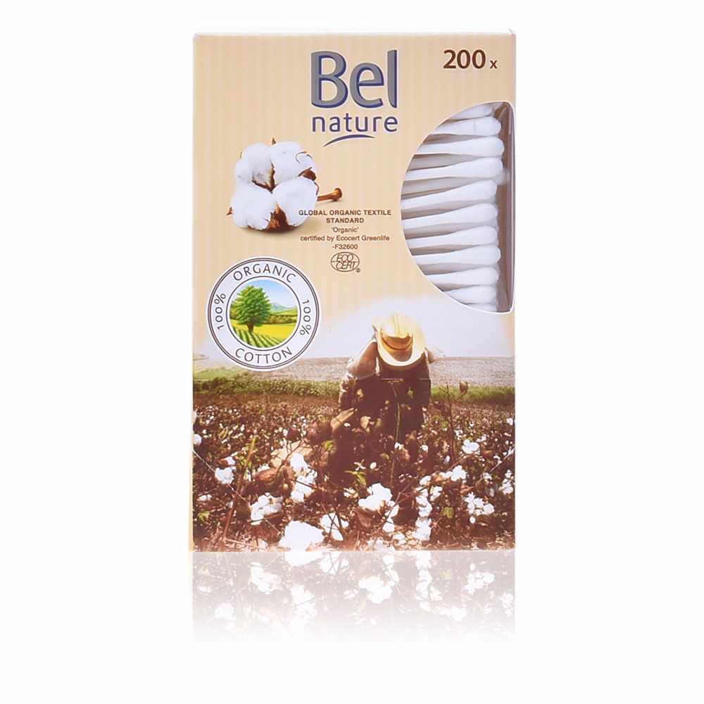Bel Nature Ecocert Bastoncillos Cartón Algodón Orgánico 200 Pz