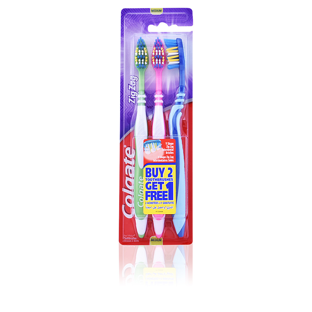 Colgate Zig Zag Cepillo Dientes #Medium 3 Uds