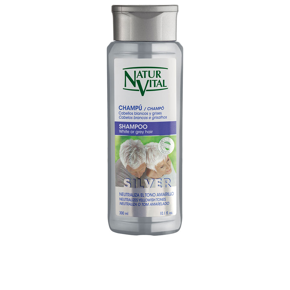 Natur Vital Champú Silver Cabello Blanco Y Gris 300 Ml