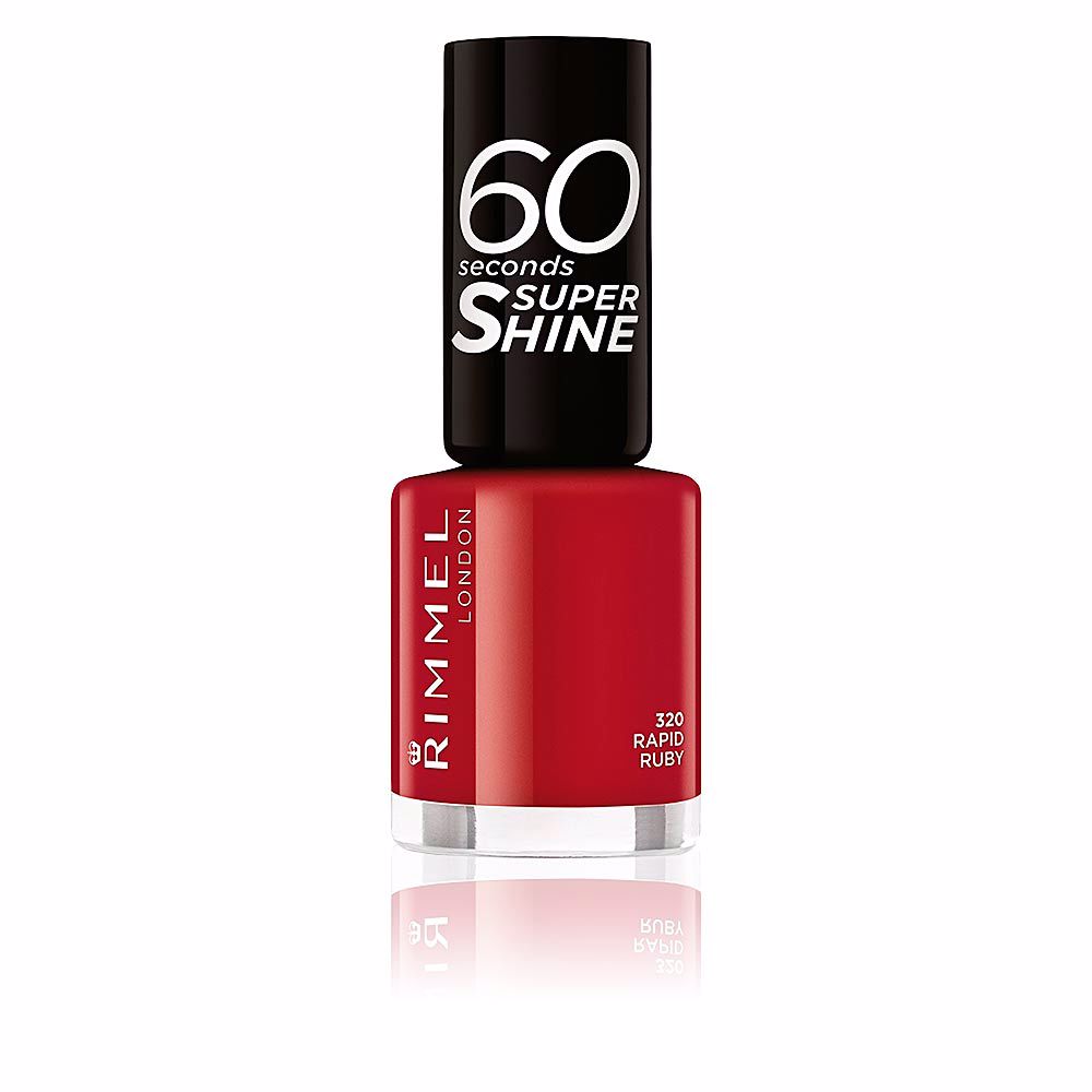 Rimmel London 60 Seconds Super Shine Nail Polish #320-Rapid Ruby 8 Ml