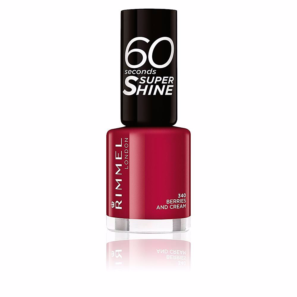 Rimmel London 60 Seconds Super Shine Nail Polish #340-Berries And Cream 8 Ml